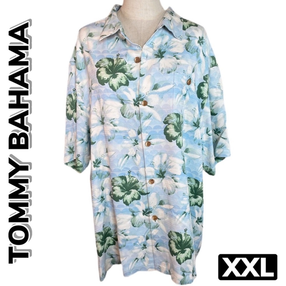 Tommy Bahama Silk Hawaiian Print Shirt XXL